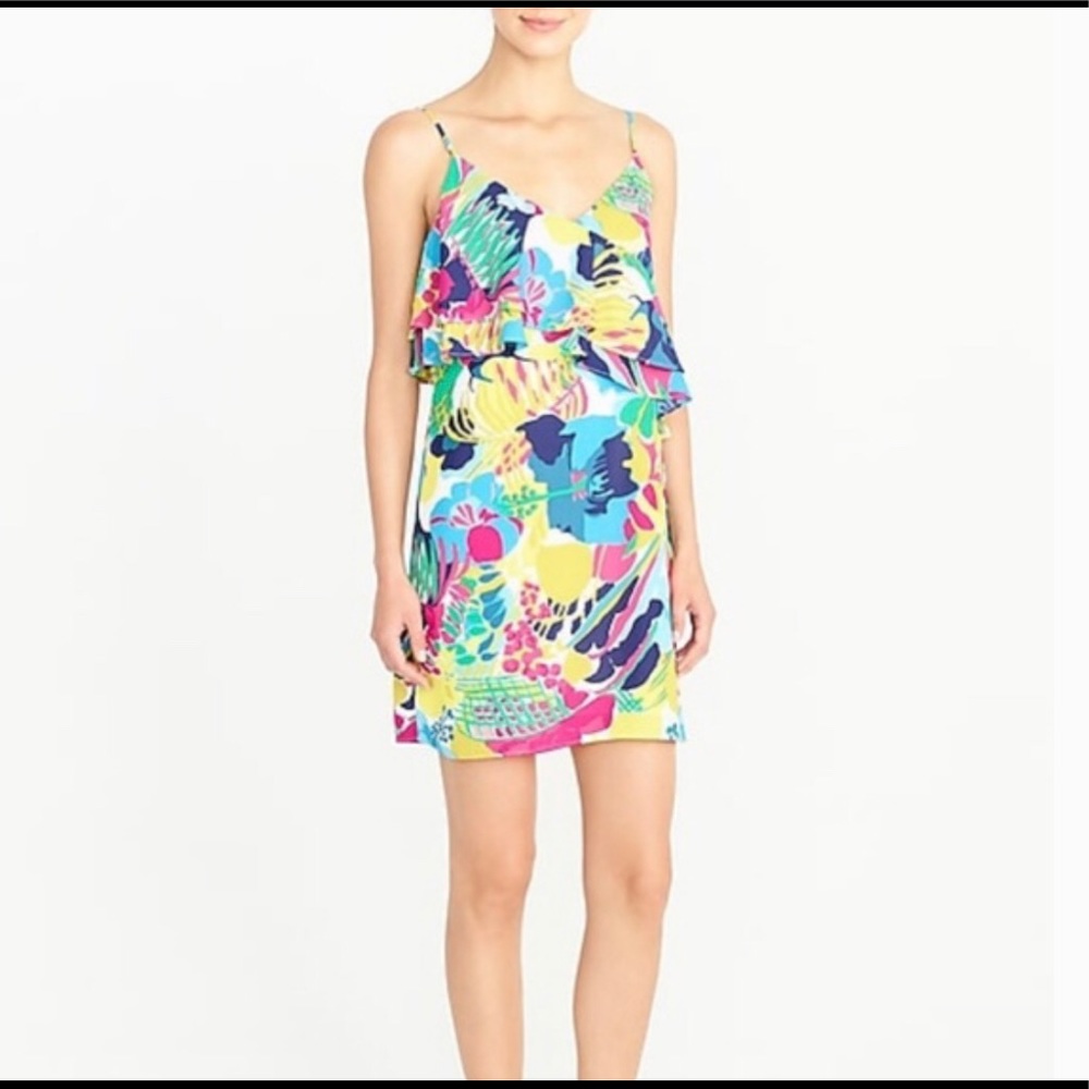 J. Crew bright floral dress 6